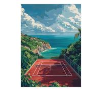 Falaise Mer Terrain Puzzle, 1000 Pcs pour Adultes Haute Qualité | 70x50cm Carton, Exercice Mental, Coupe Précise, Amateurs D'art, Réduction Du Stress