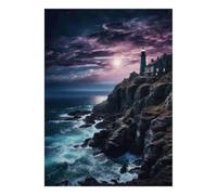 Falaise Phare Océan 1000 Pièces Mini Puzzle pour Famille Éducatif | 38x26cm Carton Décoration Salle De Séjour Découpe Précise Cadeau Anniversaire Relaxation