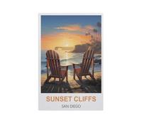 Falaises du Crépuscule, San Diego，Puzzles Puzzle en Papier Abstrait 1000 Pièces Adultes Puzzles Haute Difficulté Cadeau d'apprentissage Créatif（38x26cm）-M49