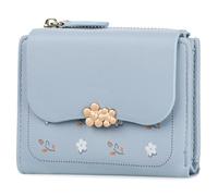FALAN MULE Portefeuille Femme en Cuir PU Porte Monnaie Femme Petit Format Porte Feuilles pour Femme avec 8 Porte Carte, Porte-Feuille Femmes Zippé Pochette à Monnaie