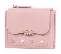 FALAN MULE Portefeuille Femme en Cuir PU Porte Monnaie Femme Petit Format Porte Feuilles pour Femme avec 8 Porte Carte, Porte-Feuille Femmes Zippé Pochette à Monnaie