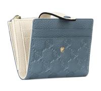 FALAN MULE Portefeuille Femme Porte Carte de Credit Cuir avec RFID Blocage Portefeuille Slim Porte-Monnaie Monnaie Femmes Portefeuille A09 Bleu et Blanc