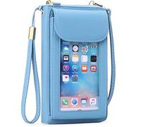 FALAN MULE Sac À Main Téléphone Portable Femme Sac À Ecran Tactile Cuir PU Pochette Portefeuille Femme en 6,7" RFID Blocage Pochette