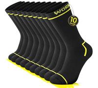 FALARY 10 Paires WORK Chaussettes Homme 39 42 Travail Noir Coton Chaussettes de Travail Homme Chaussette Homme 39-42 Salopette Homme Cadeau Anniversaire Homme Vente Flash du Jour et Soldes Grosses