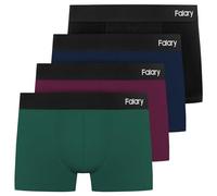 FALARY Boxer Shorts Homme Caleçon Homme Rétro Shorts sous-vêtements Boxer Trunk Coton sans Étiquette Scratchy Lot de 4 Multicolore 3XL