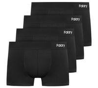 FALARY Boxer Shorts Homme sous-vêtements pour Homme Shorts Rétro Hommes sous-Vêtements Boxer Trunk Coton sans Étiquette Scratchy Lot de 4 Noir 3XL