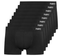 FALARY Boxer Shorts Homme sous-vêtements pour Hommes Shorts Rétro Hommes sous-Vêtements Boxer Trunk Coton sans Étiquette Scratchy Lot de 8 Noir S