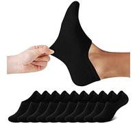 FALARY Calzini Fantasmini da Donna Uomo Corti Sneaker Invisibili Calze 10 Paia in Cotone Traspirante Sportive con taglio basso Antiscivolo-nero-3538