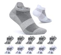 FALARY Chaussette Courtes Femme 43-46 Blanc Gris Chaussettes Basses Homme Socquette de Sport 10 Paires Respirantes