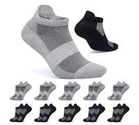 FALARY Chaussette Courtes Homme 43-46 Noir Gris Chaussettes Basses Femme Socquette de Sport 10 Paires Respirantes