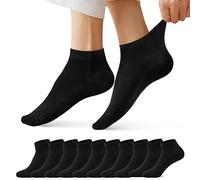 FALARY Chaussette Hommes Socquette Femme lot de 10 Basses Sport Courte Coton Noir 3942