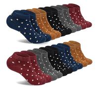 FALARY Chaussettes Courte Femme 35-38 de Sport 10 Paires Respirant Soquette Coton avec des Points pour Femmes et Filles Motif