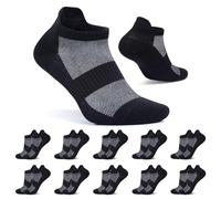 FALARY Chaussettes Courtes Femme Noir 39-42 Chaussette Basses Homme 10 Paires Socquette de Sport Respirantes