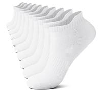 FALARY Chaussettes Femmes Hommes Chaussette Courtes Chaussettes De Sport Respirantes En Coton Blanc Chaussettes De Course Chaussettes De Course En Plein Air 39-42, 10 Paires