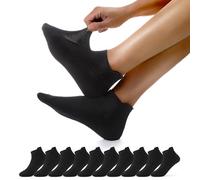FALARY Chaussettes Homme 43-46 Noir Soquette Femme Coton de Sport Running 10 Paires