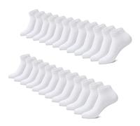 FALARY Chaussettes Hommes 12Paires Basses Femmes Soquettes Courtes Sport Coton_BLANC_4346