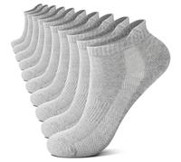 FALARY Chaussettes Hommes Femmes Chaussette Courtes Gris Coton Respirant Chaussettes De Sport Chaussettes De Course En Plein Air Chaussettes De Course 35-38, 10 Paires