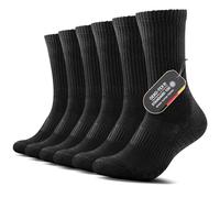 FALARY Chaussettes Tennis Homme & Femme 39-42 Coton Socquettes Confortable pour Sport (Lot de 6) Unisexe Noir