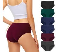 FALARY Culotte Femme Coton Respirant Slip Hipster, sous-vêtements Confortables et Doux pour Femmes Slip Culotte Sport pour Femme Pack de 6（XXL/GR.46, Multicolore-3）