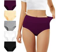 FALARY Culotte Femme Taille Haute Coton 5 pièces Multicolore S