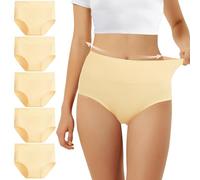 FALARY Culotte Femme Taille Haute Coton 5 pièces Nude XL