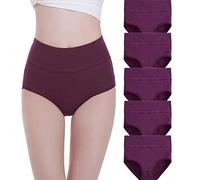 FALARY Culotte Femme Taille Haute Coton 5 pièces Violett S