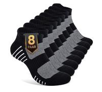 FALARY Lot de 8 Chaussettes Basses Homme Noir Coton Soquettes Hommes Course de Sport Respirant Confortables