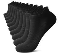 FALARY Sneaker Chaussettes Hommes Femmes Chaussettes Courtes Coton Respirant Chaussettes De Sport Chaussettes De Course En Plein Air Chaussettes De Course Noir 47-50 10 Paires