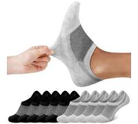FALARY Socquette Femme Invisibles Noir Gris 39-42 Chaussette Basses Homme 10 Paires Chaussettes de Sport Respirantes