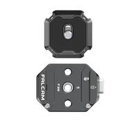 FALCAM F38B3404 Kit de libération Rapide V2, système de libération Rapide, Base et Plaque avec Filetage de vis 1/4" et 3/8" pour trépied, Monopode, stabilisateur, Curseur