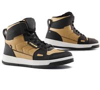 Falco Harlem Chaussures de moto pour dames, Noir/Blanc/Or, Taille 40