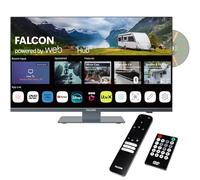 Falcon 24 inch TV WebOS Smart TV WiFi Camping - 12V/24V, Integrated DVD Player, Bluetooth 5.0, USB, Streaming, Freeview, Netflix, Prime Video, Pitch Perfect Television for Campervan