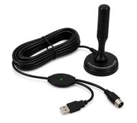 Falcon - Antenne DTV portable amplifiée avec support magnétique pour caravane et camping-car (amplifiée)