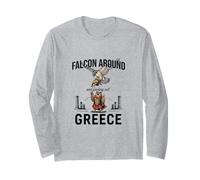Falcon Around & Finding Out - Funny Greece Spartan Owl Manche Longue
