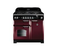 Piano de cuisson FALCON CLA100DFCYCEU 100 cm de large, mixte, Rouge Airelle/Chrome