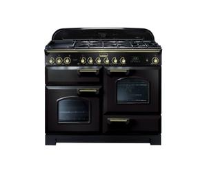 Falcon Classic Deluxe 110 Cuisinière Electrique Noir, Laiton