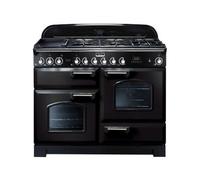 Falcon Classic Deluxe 110 - Cuisinière (four à deux étages) - pose libre - largeur : 109.2 cm - profondeur : 60 cm - hauteur : 92.5 cm - avec système auto-nettoyant - noir mat