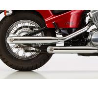 FALCON Cromo Line 2 Silencieux Droit pour HONDA VT600 C Shadow 583 cm³ 88-00