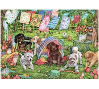 Falcon Deluxe Puppies in The Garden Jigsaw Puzzle (1000 Pieces)