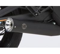 FALCON Double Groove slip on échappement revêtu d’acier inoxydable noir mat, noir