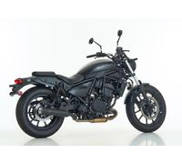 FALCON Échappement à double rainure à enfiler en acier inoxydable revêtu noir mat, noir