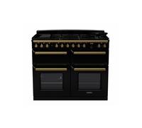 Falcon PIANO DE CUISSON ESTEL DELUXE BC TAB MIX 110 CM NOIR BRILLANT LAITON ANTIQUE