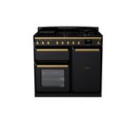 Falcon ESTEL DELUXE TAB GAZ 100 CM NOIR BRILLANT LAITON ANTIQUE