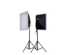 Falcon Eyes continu lichtset LH-ESB5050K2 2x40W avec softbox 50x50cm pour photo et vidéo