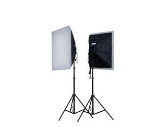 Falcon Eyes continu lichtset LH-ESB5050K2 2x40W avec softbox 50x50cm pour photo et vidéo