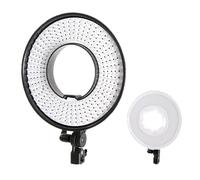 Falcon Eyes DVR-300DVC lampe annulaire LED bicolore dimmable 300 LED 3000-7000K avec support d'inclinaison et filtre diffuseur