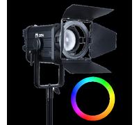 Falcon Eyes RGB LED Fresnel spot dimmable DM4 400W avec contrôle couleur et effets spéciaux