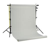 Falcon Eyes système de fond SPK-1W avec rouleau blanc 1,35x11 m et support mural professionnel