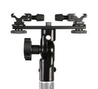Falcon Eyes Twin Mount Tilting Bracket CLD-14A avec 2 adaptateurs sabot flash