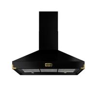 Falcon - Hotte Décorative Murale Pkr110 Sup/Ext Noir/Laiton